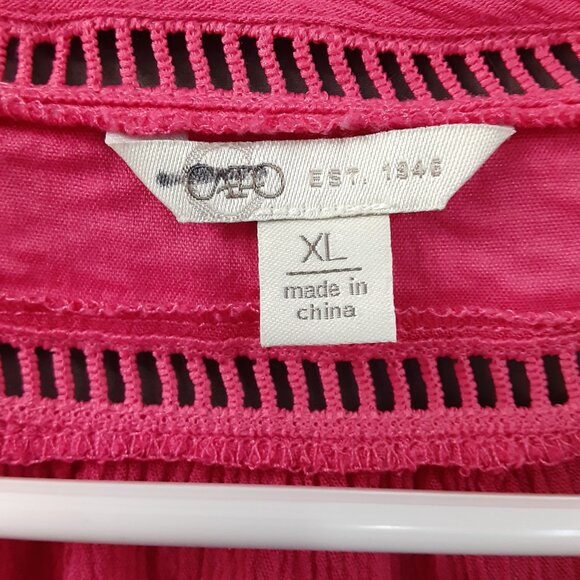 Cato Womans Pullover Top Size XL, Pink, Long Sleeve, Elastic Cuff Rayon Blend - Picture 3 of 8